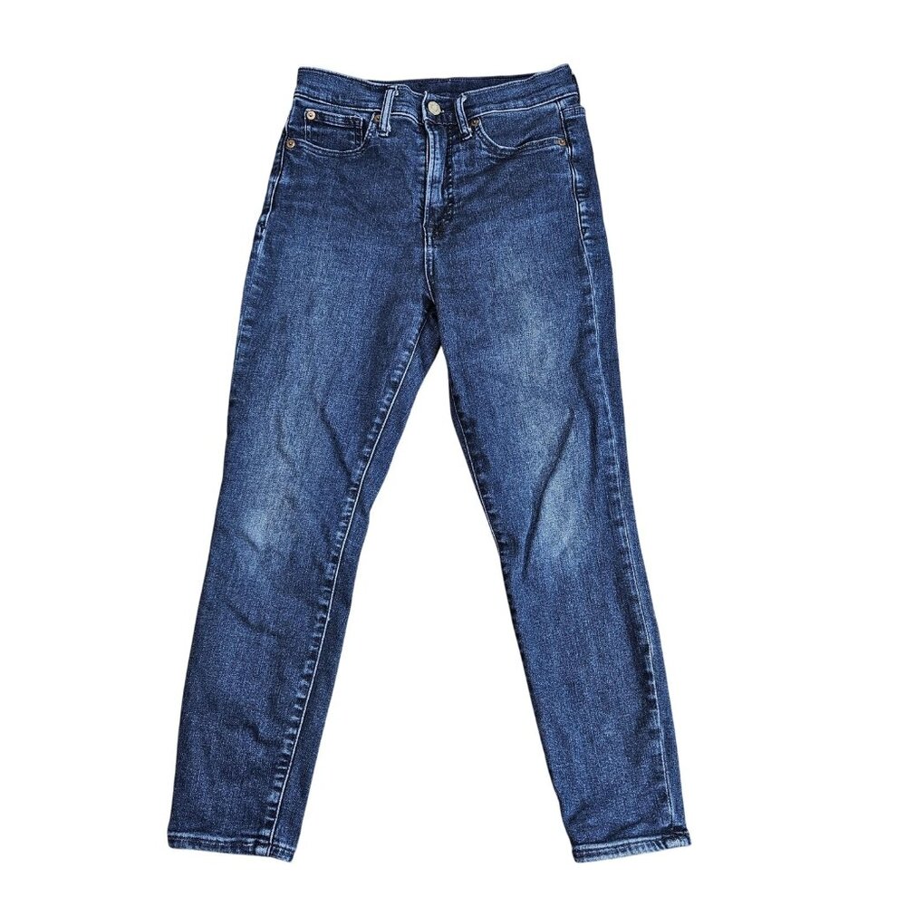 Gap 1969 True Skinny Sky High Jeans Womens 27/4P Blue Medium Wash Stretch Denim
